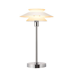 NETTLIFE Lampe de table pour salon - Design moderne blanc, lampe de chevet vintage E14 avec 1 lumière - Sans ampoule (Max. 40W).