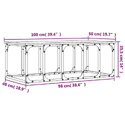 vidaXL Table basse chêne sonoma 100x50x35,5 cm bois d'ingénierie pas cher