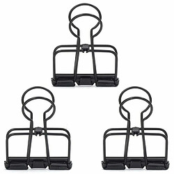 Kikkerland 18 pinces double-clip noires 4 cm