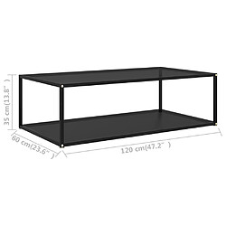 Acheter vidaXL Table basse Noir 120x60x35 cm Verre trempé