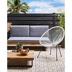 Beliani Chaise de jardin ACAPULCO II Blanc