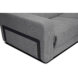 Acheter Courtois Laville Canapé d'angle droit 5 places avec un relax électrique tissu gris