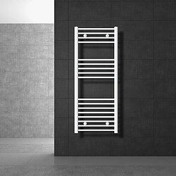 LuxeBath Radiateur de salle de bain Sahara raccord latéral sèche-serviettes blanc 50x120c