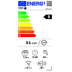 Lave-linge hublot 7kg 1200 tours/min blanc - fwm127w_2 - FAGOR