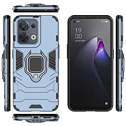 Htdmobiles Coque pour Oppo Reno 8 5G - housse etui rigide anti choc + verre trempe - BLEU FONCE