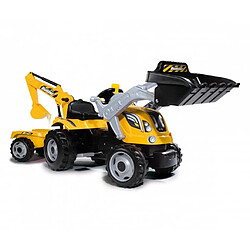 Smoby Tracteur et remorque pour enfants Builder Max Jaune et noir