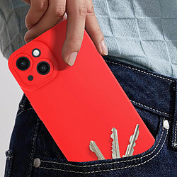 Avis Avizar Coque pour iPhone 14 Silicone Mat Protection Caméra Rouge