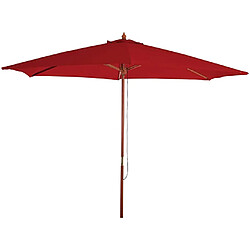 Decoshop26 Parasol de jardin Ø 3m polyester/bois bordeaux 04_0003812