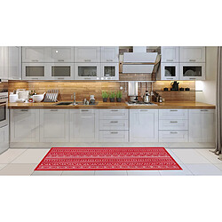 Alter Chemin de cuisine, 100% Made in Italy, Tapis antitache avec impression numérique, Chemin de table antidérapant et lavable, Modèle de Noël - Chelsie, cm 180x52