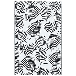 vidaXL Tapis d'extérieur Blanc et noir 160x230 cm PP