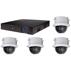 Kit Vidéosurveillance Dahua Enregistreur DVR et 4 Caméras Dôme Analogiques HDCVI