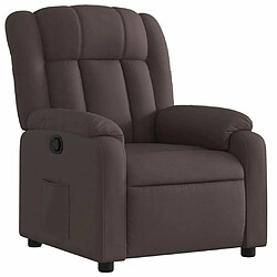 Maison Chic Fauteuil Relax pour salon, Fauteuil inclinable Marron foncé Tissu -GKD82020