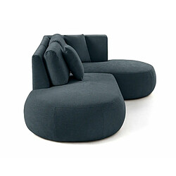 Avis Lisa Design Santorini - canapé modulable d'angle droit + pouf - 4 places - en tissu texturé