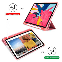 Avis Wewoo Housse Étui Coque de protection TPU antichoc à trois rabattables pour iPad Pro 11 pouces 2018avec support et fente stylo bleu foncé