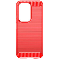 Avizar Coque pour Honor 200 Lite Protection Souple Effet Carbone et Brossé Rouge