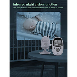 Acheter Yoton Babyphone Vidéo Caméra avec Moniteur pour Bébé - Écran 2,4 Pouces - Interphone Température Berceuses Vision Nocturne Mode VOX