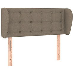 vidaXL Tête de lit avec oreilles Taupe 93x23x78/88 cm Tissu