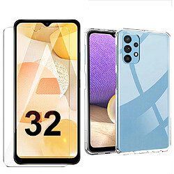 Xeptio Protection Samsung Galaxy A32 5G : Coque Gel de Protection en TPU Invisible arrière Transparente ET Protection écran - Accessoires Pochette Case