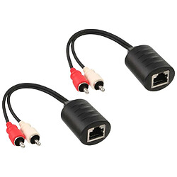 Câble audio InLine® RCA sur réseau local / Ethernet / RJ45, 2 pièces un jeu