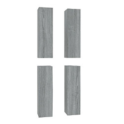 Maison Chic Meubles TV 4 pcs | Banc TV Moderne pour salon | Meuble de Rangement Sonoma gris 30,5x30x110 cm Bois d'ingénierie -MN42207