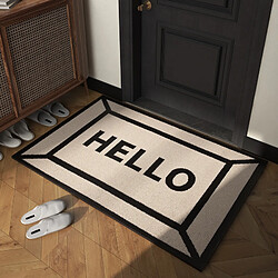 LUUCOZK Tapis de porte d'entrée antidérapants pour entrée intérieure, HELLO-80x120cm