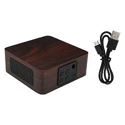 Universal Haut-parleur Bluetooth sans fil en bois stable stable Portable USB Despeintes rétro 60Hz-18 kHz pour la maison en extérieur mini-haut-parleur