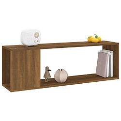 Avis vidaXL Meuble TV Chêne marron 100x24x32 cm Bois d'ingénierie