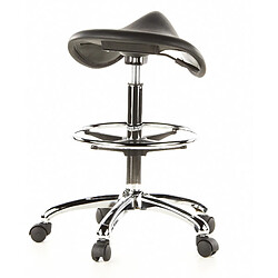 Hjh Office Siège technique/ Tabouret technique / Tabouret pivotant TOP WORK 13, mousse rigide, noir, chromé pas cher