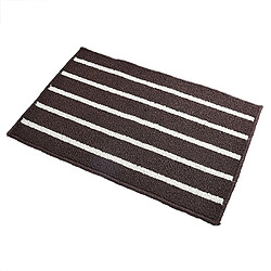 Wewoo Tapis de bain café rayé antidérapant doux Absorption de l'eau chambre salle de Taille: 43 x 65cm