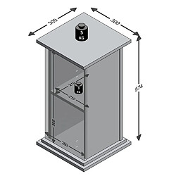 Acheter FMD Table d'appoint avec porte 57,4 cm Chêne