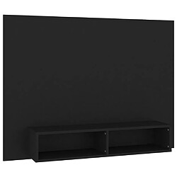 vidaXL Meuble TV mural Noir 120x23,5x90 cm Bois d’ingénierie