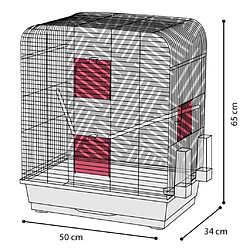 FLAMINGO Cage à perruches Mona 50x34x65 cm Cuivre