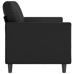 Acheter Maison Chic Canapé à 2 places,Sofa de Salon,Canapé droit Noir 140 cm Similicuir -GKD125851