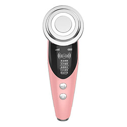 Chrono 7 en 1 radiofréquence et EMS radio mésothérapie électroporation lifting beauté LED rajeunissement du visage radiofréquence dissolvant de rides(Rose)