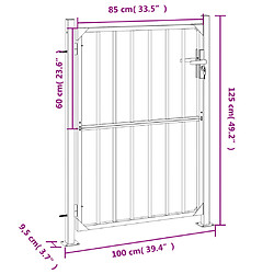 vidaXL Portail de jardin 100x125 cm acier inoxydable pas cher