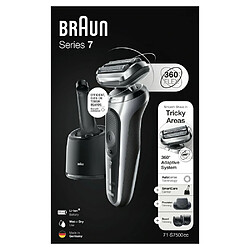 Braun Rasoir Series 7 - Avec Centre Smart Care - Argené