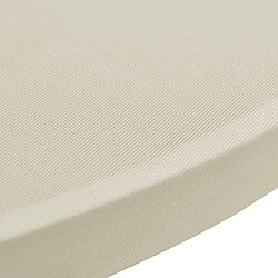 Decoshop26 Housses élastiques de table Ø 70 cm Crème 4 pièces DEC022512 pas cher