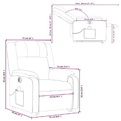 vidaXL Fauteuil inclinable de massage électrique Vert foncé Tissu pas cher