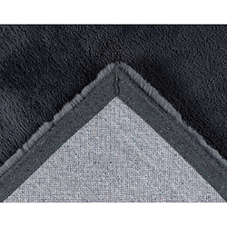 Avis Lisa Design Joy - tapis rectangulaire - fausse fourrure - gris anthracite