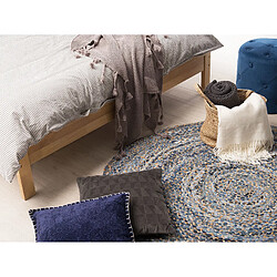 Avis Beliani Tapis rond 140 cm bleu et beige LEVENTLER