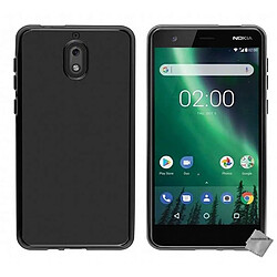 Htdmobiles Coque silicone gel fine pour Nokia 2.1 (2018) + film ecran - NOIR