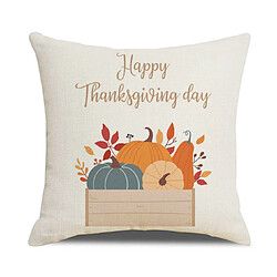 Acheter P138 4PCS 45 * 45cm Thanksgiving Pumpkin motif Linge Taie d'oreiller Maison de vacances Chambre à coucher Décoration Couverture Canapé Coussin Couverture