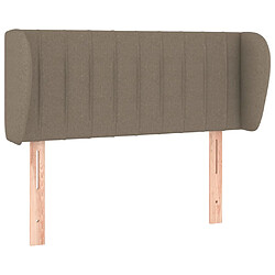 vidaXL Tête de lit avec oreilles Taupe 103x23x78/88 cm Tissu