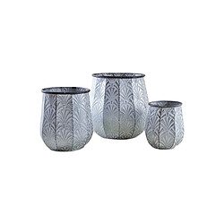 Aubry Gaspard Cache-pots en métal patiné (Lot de 3).