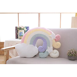 Universal Mignon peluche coussin soleil coussin arc-en-ciel sommeil lit bébé décoration douce peluche cadeau biologique pour les enfants cadeau de Noël jouet | peluche coussin (50 * 38cm)