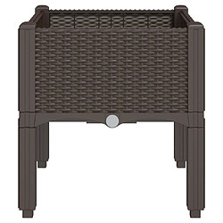 Acheter vidaXL Jardinière avec pieds marron 40x40x42 cm PP