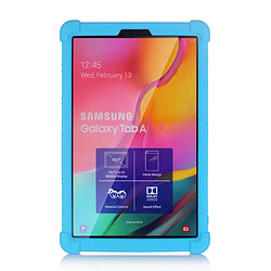 Coque en silicone souple avec béquille bleu clair pour votre Samsung Galaxy Tab A 10.1 (2019) T515 T510