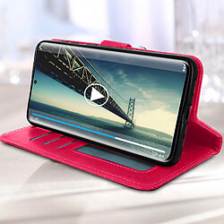 Acheter Avizar Housse Samsung Galaxy S20 Étui Porte-carte Fonction Support Vidéo Vintage rose