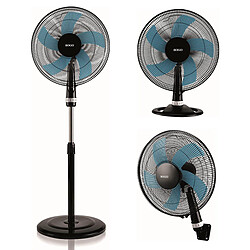 Acheter Sogo Ventilateur Sur Pied Oscillant, Table, Mur, 3 En 1- 3 Vitesses - 5 Pales - Base Ronde - 16" 40Cm - 50W