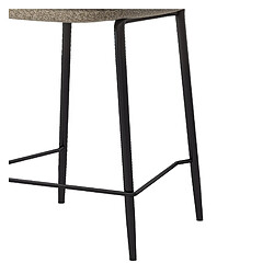 Moloo NOLAN-Chaise de bar en tissu Bouclé Grège et métal noir (x2) pas cher